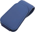 KanSmart Sunglass Holder for Car Visor Sunglasses Clip Magnetic Leather Glasses Eyeglass Holder Truck Car Interior Accessories Universal for Woman Man -Blue