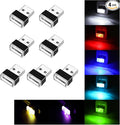 Ziciner 7 PCS USB LED Car Interior Atmosphere Lamp, Portable Mini LED Night Light, Plug-in USB Interface Trunk Ambient Lighting Kit, Universal Interior Accessories for Most Vehicles (MultiColour)