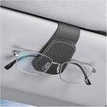 AICEL Sunglasses Holders for Car Sun Visor, Leather Eyeglasses Hanger Mounter, Magnetic Glasses Holder and Ticket Card Clip, Auto Interior Accessories Universal for SUV Pickup Truck