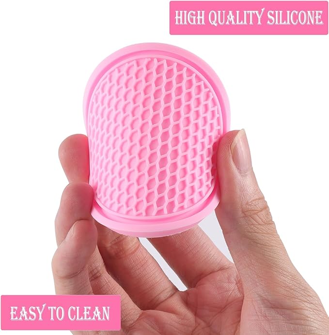 SINGARO Car Cup Coaster, 4PCS Universal Non-Slip Cup Holders Embedded in Ornaments Coaster, Car Interior Accessories, Pink