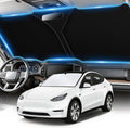 SINGARO 300T Universal Car Windshield Sun Shade, Foldable Reflective for Windshield & Window Shades with Overlapping Design, Car Interior Accessories (57" L x 36.2" W)