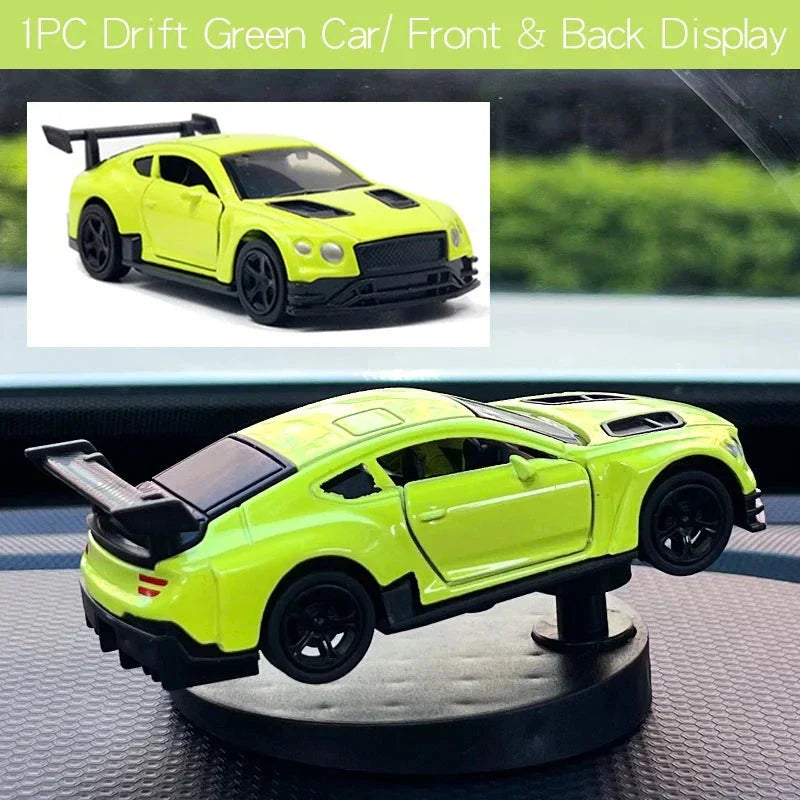 Drift Car Dashboard Toy Model – Swing Turning Sports Car Ornament, Fun Dashboard Decoration for Men & Car Interior Accessories