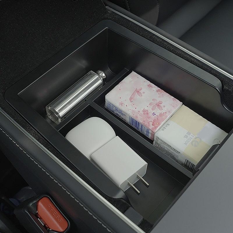 Car Central Storage Center Console Organizer Tray Box Organizer Container Flocking Storage  Organizer Rear Seat Center Storage Box Tray Organizer Container Center Console Organizer Tray Interior Accessories Case Holder Car Interior Accessories