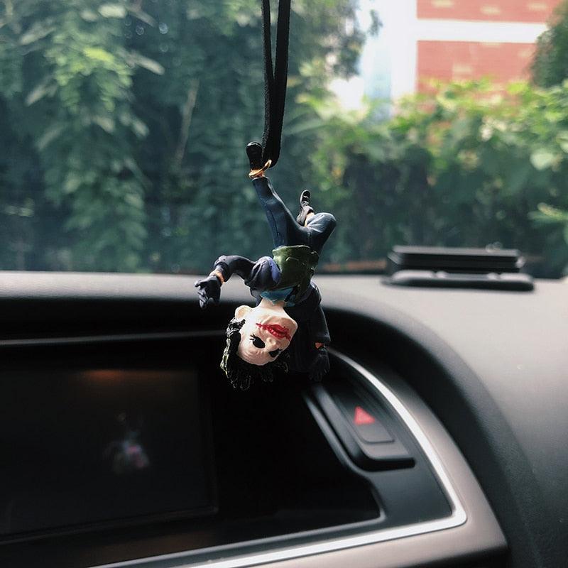 Car Interior Decoration Personality Pendant The Joker Model Decoration Mirror Pendant Decoration Car Goods Interior Joker Model Accessories Personality Rearview Mirror Car Interior Pendant Joker Model Decoration Car Goods Interior Accessories